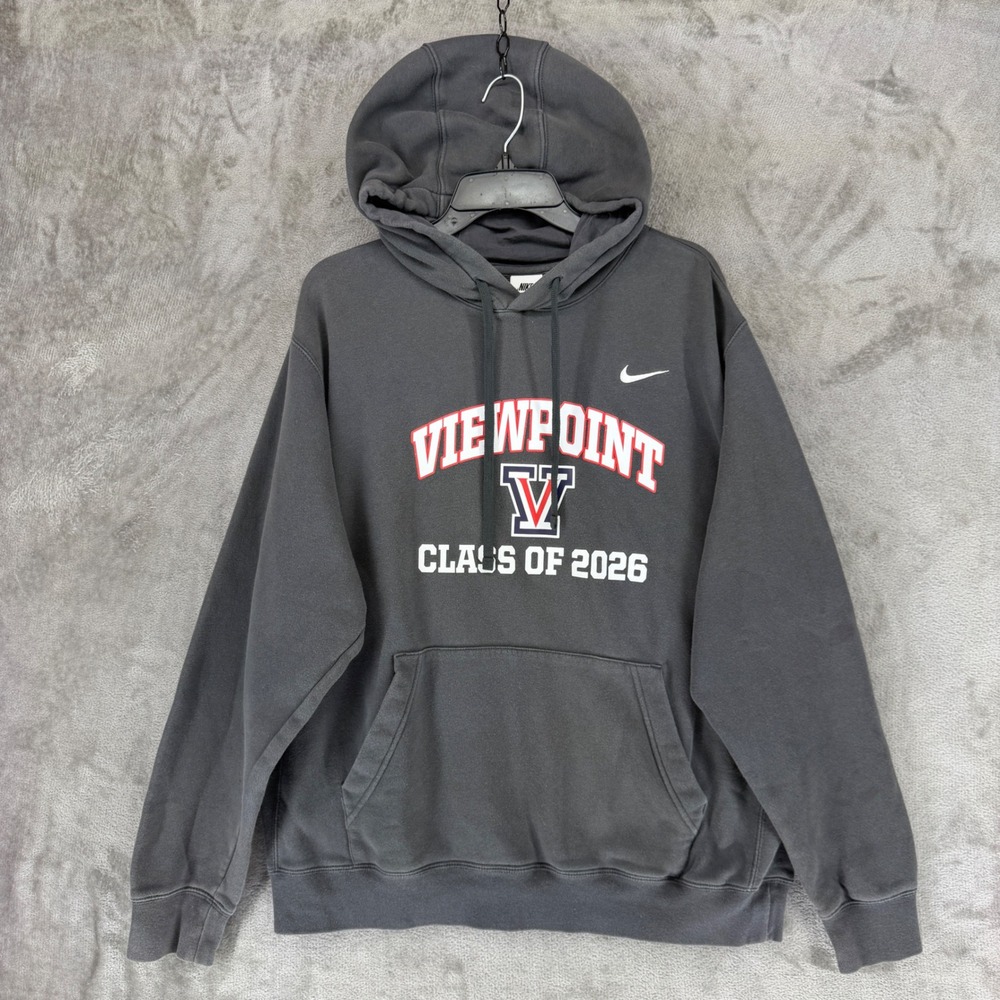Nike Hoodie Mens XL Gray Viewpoint Class of 2026 Fleece Pullover CJ1611-060